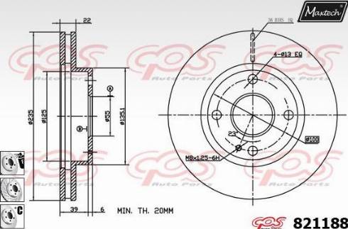 Maxtech 821188.6880 - Гальмівний диск avtolavka.club