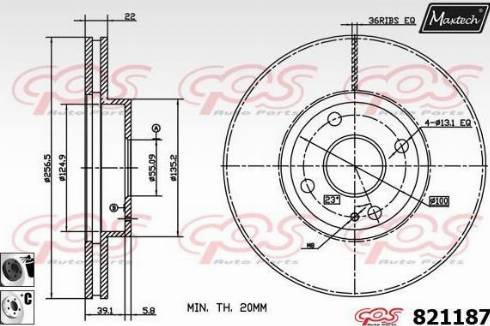 Maxtech 821187.6060 - Гальмівний диск avtolavka.club