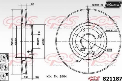 Maxtech 821187.6880 - Гальмівний диск avtolavka.club