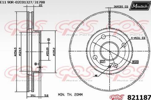 Maxtech 821187.0000 - Гальмівний диск avtolavka.club