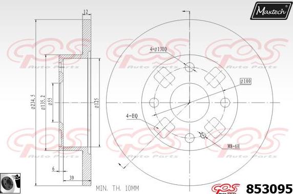 Maxtech 821187 - Гальмівний диск avtolavka.club