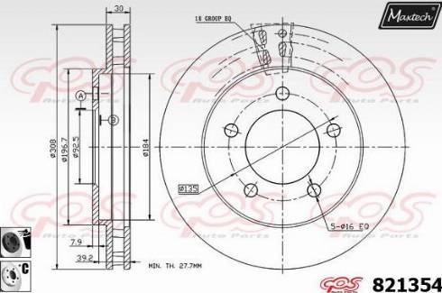 Maxtech 821354.6060 - Гальмівний диск avtolavka.club