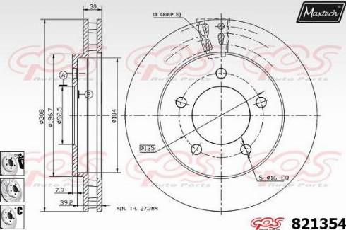 Maxtech 821354.6880 - Гальмівний диск avtolavka.club