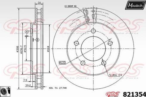 Maxtech 821354.0060 - Гальмівний диск avtolavka.club