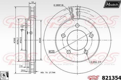 Maxtech 821354.0080 - Гальмівний диск avtolavka.club