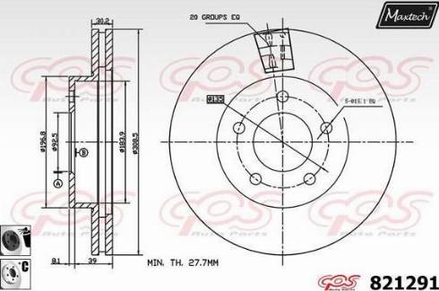 Maxtech 821291.6060 - Гальмівний диск avtolavka.club