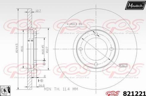 Maxtech 821221.0080 - Гальмівний диск avtolavka.club