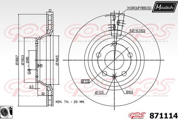 Maxtech 828001 - Гальмівний барабан avtolavka.club