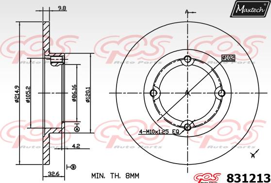 Maxtech 827051 - Гальмівний диск avtolavka.club