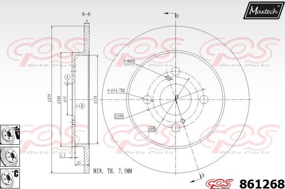 Maxtech 827004 - Гальмівний диск avtolavka.club