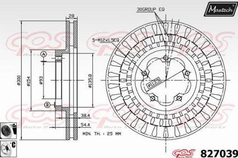 Maxtech 827039.6060 - Гальмівний диск avtolavka.club