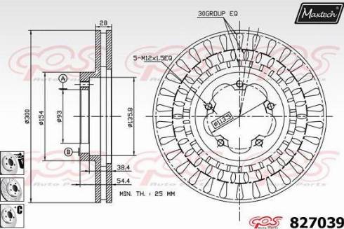 Maxtech 827039.6880 - Гальмівний диск avtolavka.club