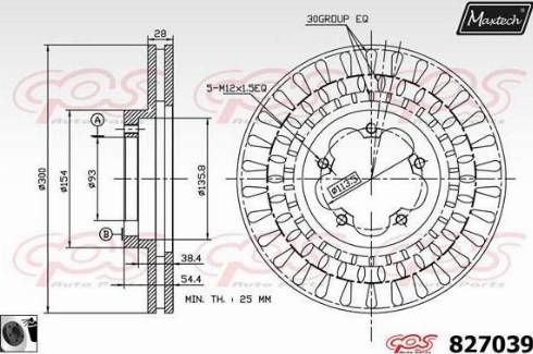 Maxtech 827039.0060 - Гальмівний диск avtolavka.club