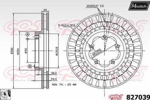 Maxtech 827039.0080 - Гальмівний диск avtolavka.club