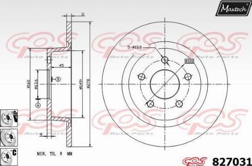 Maxtech 827031.6880 - Гальмівний диск avtolavka.club