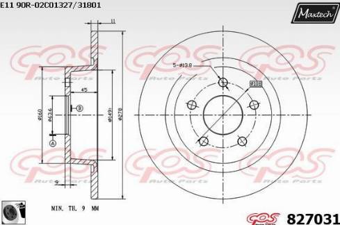 Maxtech 827031.0060 - Гальмівний диск avtolavka.club