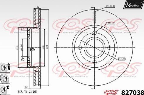 Maxtech 827038.6880 - Гальмівний диск avtolavka.club