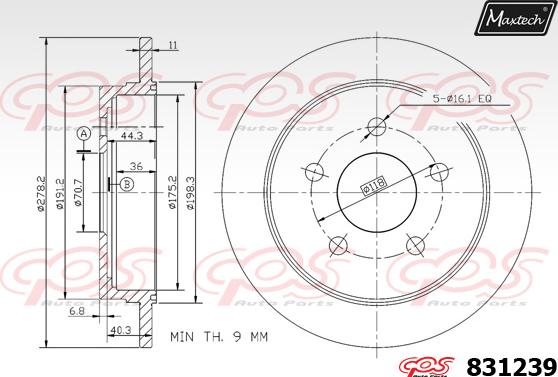 Maxtech 827038 - Гальмівний диск avtolavka.club