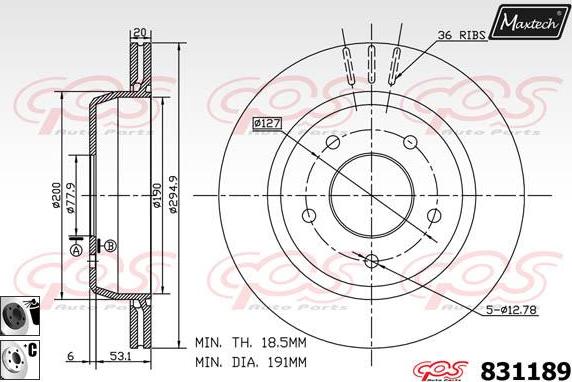 Maxtech 827033 - Гальмівний диск avtolavka.club