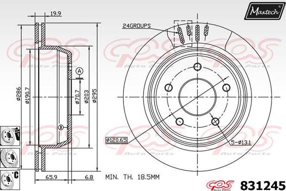 Maxtech 827024 - Гальмівний диск avtolavka.club