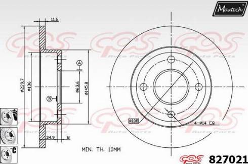 Maxtech 827021.6880 - Гальмівний диск avtolavka.club