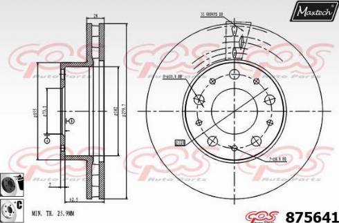 Maxtech 875641.6060 - Гальмівний диск avtolavka.club