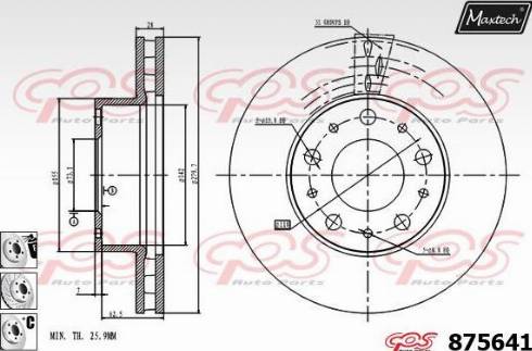 Maxtech 875641.6880 - Гальмівний диск avtolavka.club