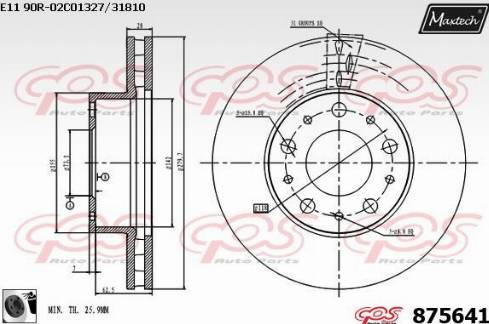 Maxtech 875641.0060 - Гальмівний диск avtolavka.club