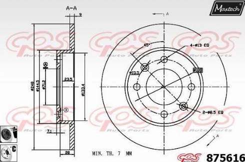 Maxtech 875616.6060 - Гальмівний диск avtolavka.club