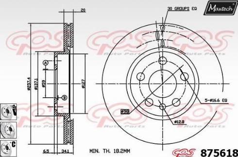 Maxtech 875618.6880 - Гальмівний диск avtolavka.club