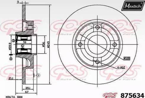 Maxtech 875634.6065 - Гальмівний диск avtolavka.club