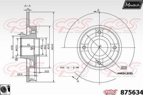 Maxtech 875634.0065 - Гальмівний диск avtolavka.club