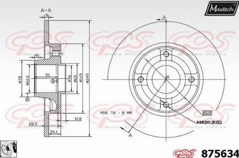 Maxtech 875634.0085 - Гальмівний диск avtolavka.club