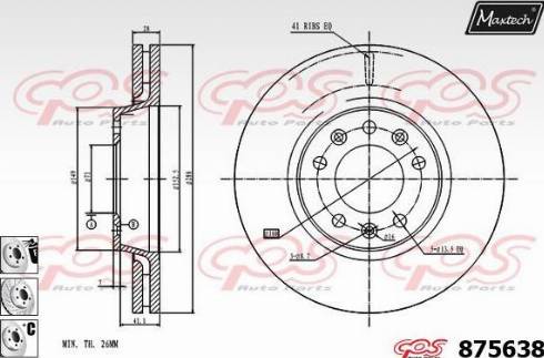 Maxtech 875638.6980 - Гальмівний диск avtolavka.club