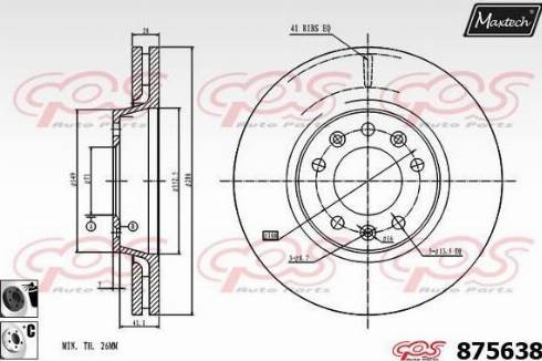 Maxtech 875638.6060 - Гальмівний диск avtolavka.club