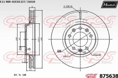 Maxtech 875638.0000 - Гальмівний диск avtolavka.club