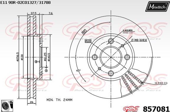 Maxtech 875638 - Гальмівний диск avtolavka.club