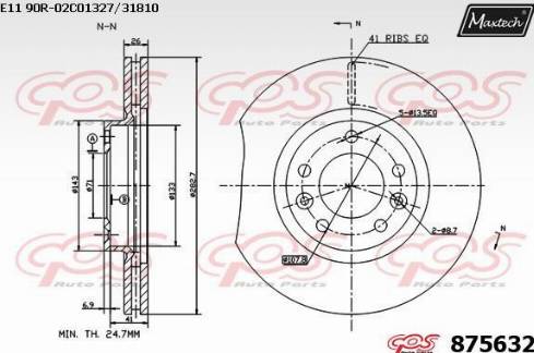 Maxtech 875632.0000 - Гальмівний диск avtolavka.club