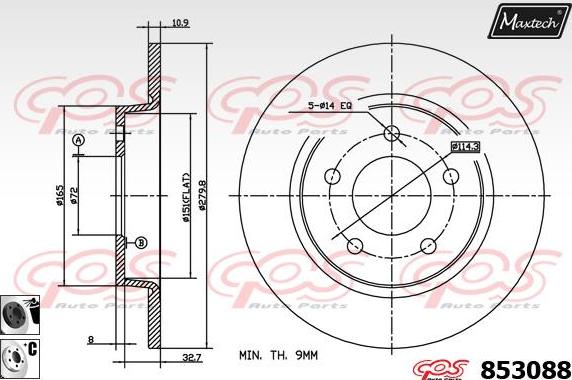 Maxtech 875632 - Гальмівний диск avtolavka.club