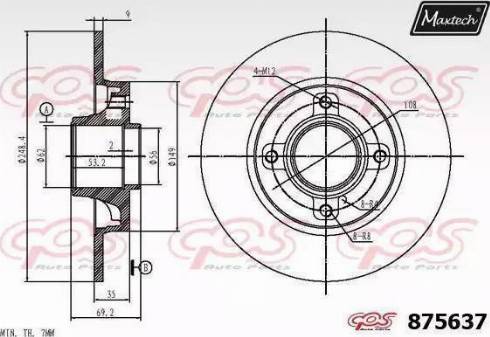 Maxtech 875637.6985 - Гальмівний диск avtolavka.club