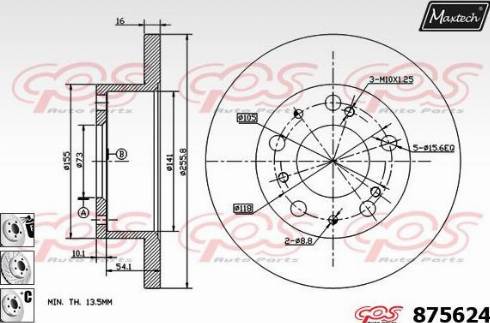 Maxtech 875624.6980 - Гальмівний диск avtolavka.club