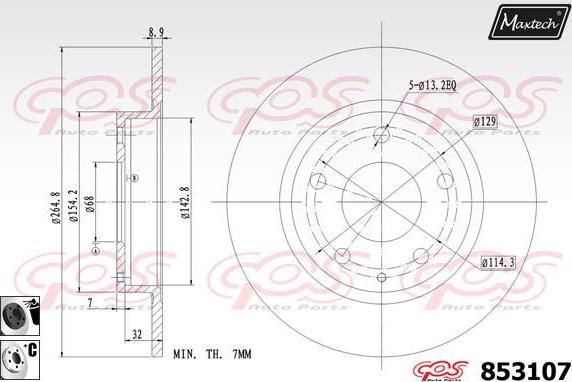 Maxtech 875620 - Гальмівний диск avtolavka.club