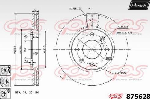 Maxtech 875628.6880 - Гальмівний диск avtolavka.club