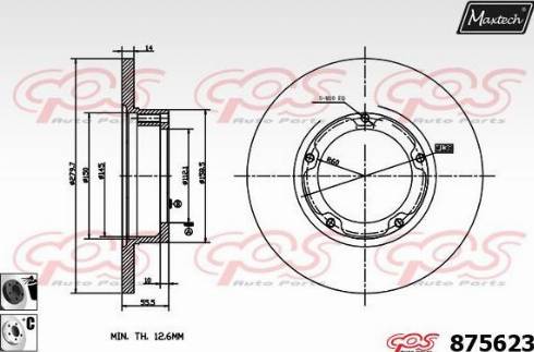 Maxtech 875623.6060 - Гальмівний диск avtolavka.club