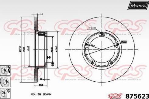 Maxtech 875623.6880 - Гальмівний диск avtolavka.club