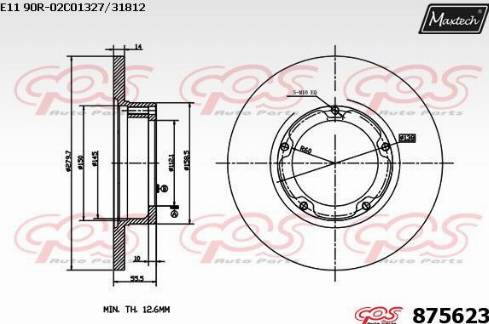 Maxtech 875623.0000 - Гальмівний диск avtolavka.club