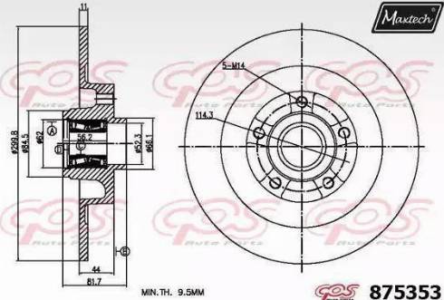 Maxtech 875353.6065 - Гальмівний диск avtolavka.club