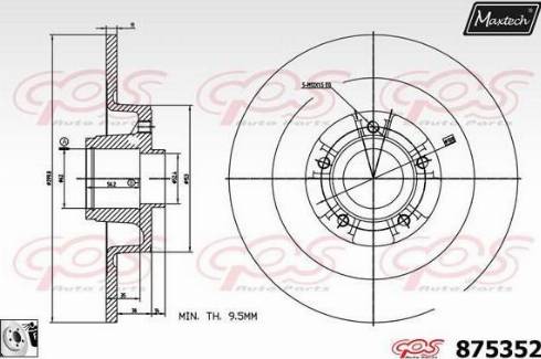 Maxtech 875352.0085 - Гальмівний диск avtolavka.club