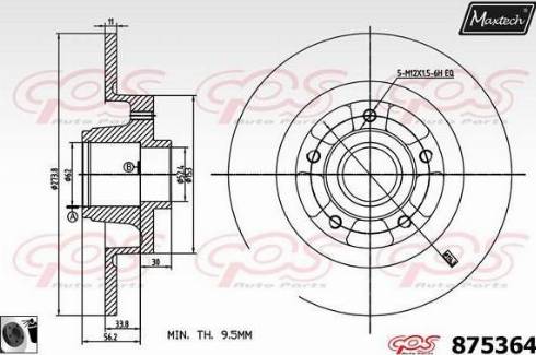 Maxtech 875364.0065 - Гальмівний диск avtolavka.club