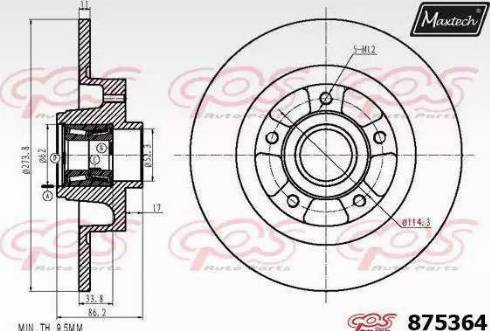 Maxtech 875364.6985 - Гальмівний диск avtolavka.club